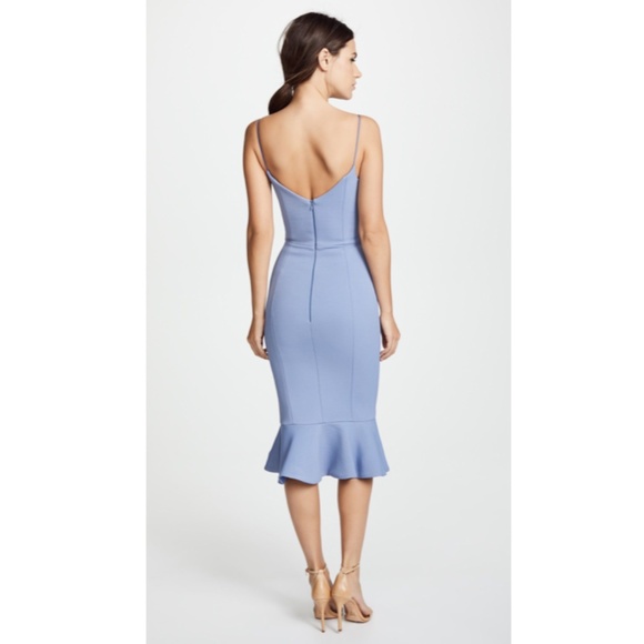 Nicholas Blue Bandage Frill Wrap Dress - size 6 - Picture 3 of 8